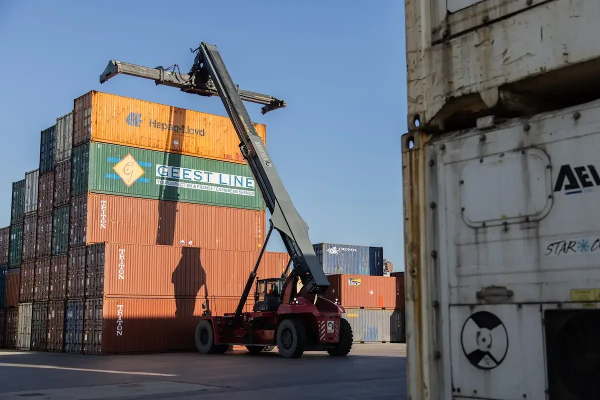 A deep-water port with two conventional berths