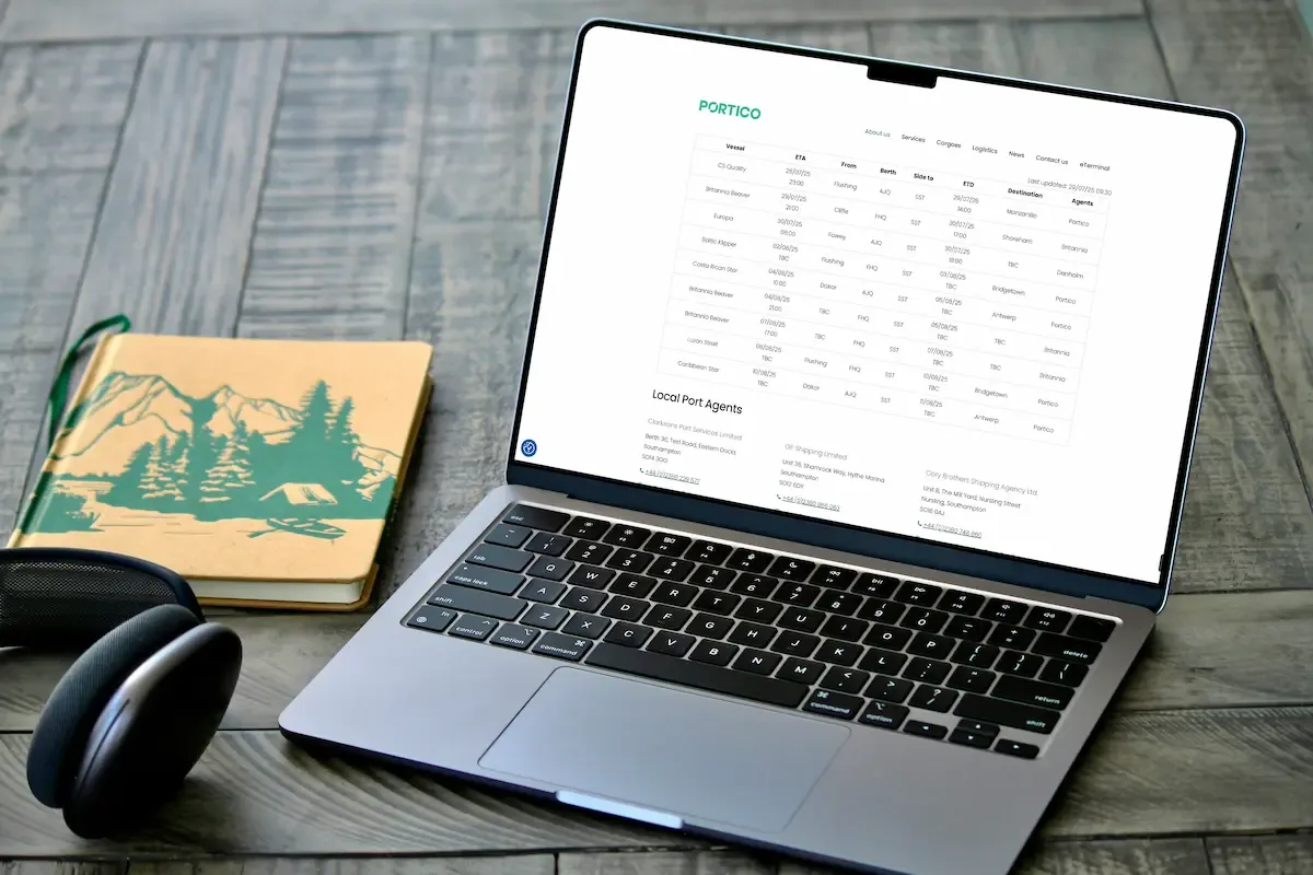 Latest vessel updates information from Portico